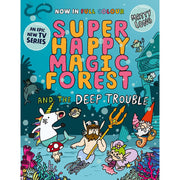Seven-book Super Happy Magic Forest collection by Matty Long, paperback fiction set with colorful forest-themed covers.