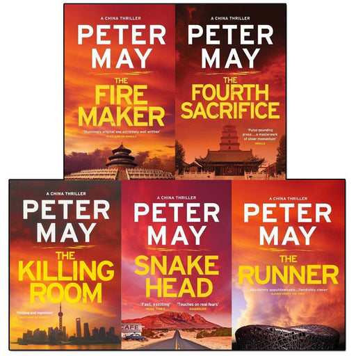 Peter May China Thrillers Collection 5 Books Set (The Firemaker, The Fourth Sacrifice, The Killing Room, Snakehead,) - The Book Bundle