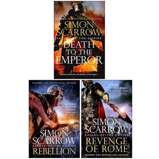Eagles of the Empire Series 21-23 Collection 3 Books Set By Simon Scarrow (Death to the Emperor, Rebellion and Revenge of Rome) - The Book Bundle