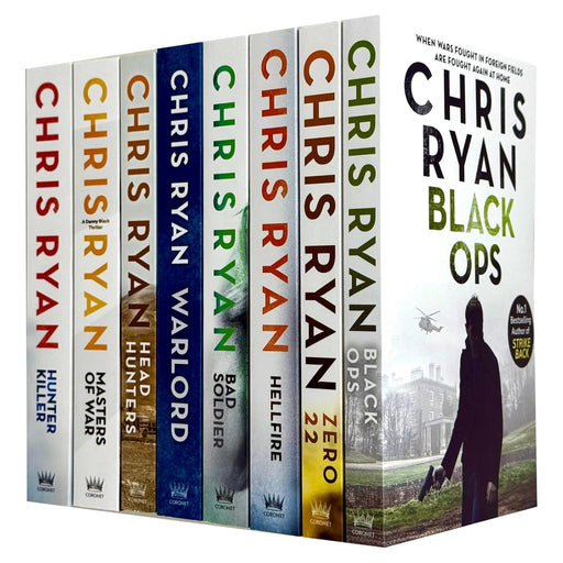 Danny Black Series 8 books collection set by Chris Ryan, paperback fiction novels from Hodder Paperbacks.