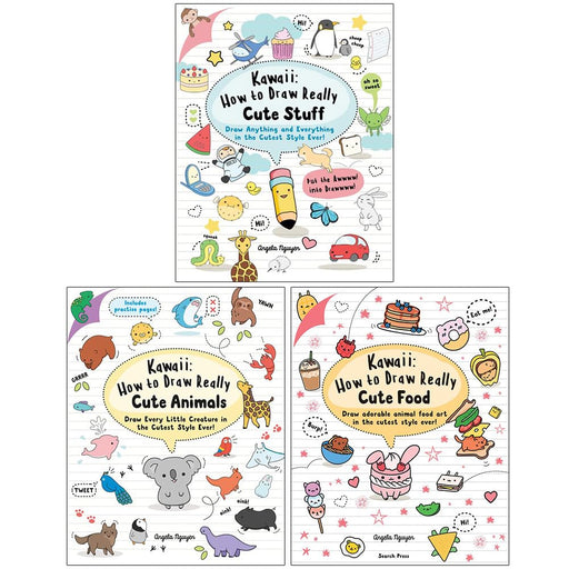 Angela Nguyen Kawaii Collection 3 Books Set (How to Draw Really Cute Stuff) - The Book Bundle