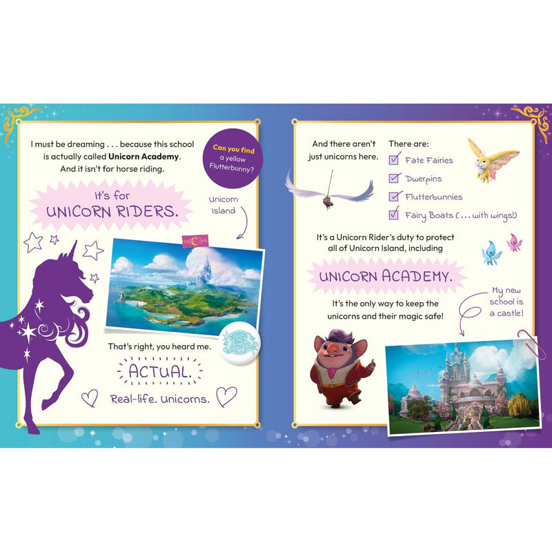 Unicorn Academy My Secret Unicorn Diary by Nosy Crow Ltd featuring colorful unicorn illustrations for World Book Day 2026