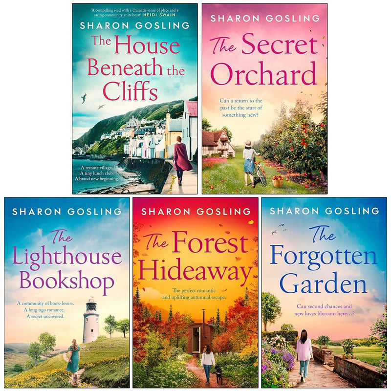 Sharon Gosling Collection 5 Books Set (The House Beneath the Cliffs, The Secret Orchard, The Lighthouse Bookshop, The Forest Hideaway & The Forgotten Garden) - Fiction