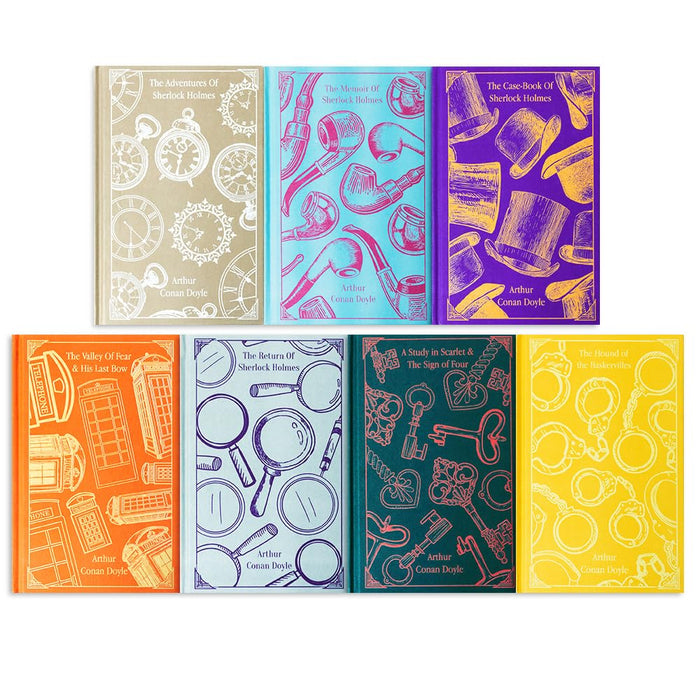 Sherlock Holmes Complete 7 Books Hardback Collection Box Set (Adventures, Valley of Fear & His Last Bow) - The Book Bundle