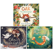 Lucy Fleming 3 books collection set featuring Oak, the Littlest Leaf Girl, Ella's Night Lights, and Lily the Pond Mermaid, by Walker Books.