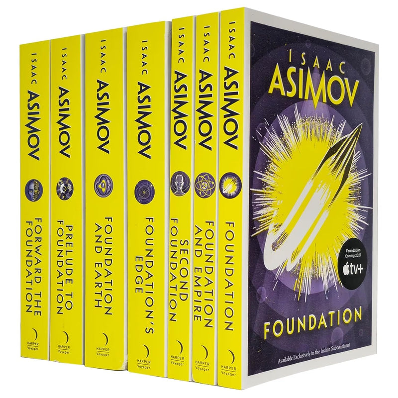 Isaac Asimov The Foundation Series 7 Books Collection Set((Foundation,Foundation and Earth, Prelude to Foundation and Forward the Foundation,Foundation and Empire, Second Foundation, Foundation's Edge) - The Book Bundle