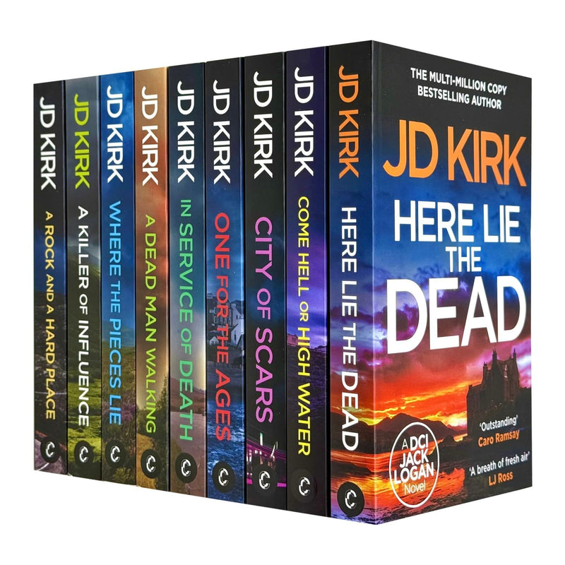 DCI Logan crime thriller book set by JD Kirk, includes Come Hell or High Water, City of Scars, and more from Canelo Crime Ltd.