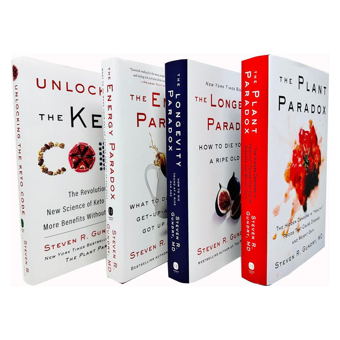 Dr. Steven R Gundry MD 4 Books Collection Set (The Plant Paradox, The Longevity ) - The Book Bundle