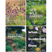 Set of four gardening books by Frances Lincoln Ltd, featuring Dream Plants, Wild Garden, Drought-Resistant Plants, and Gardener's Tips.