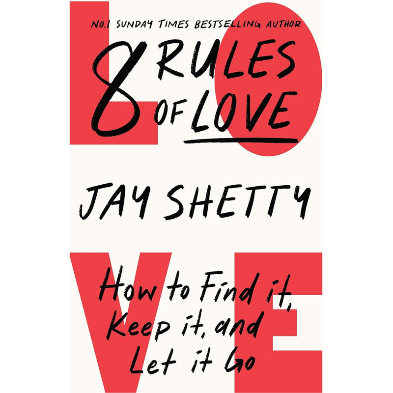 Hardcover of "8 Rules of Love" by Jay Shetty, non-fiction book with a clean cover design and Thorsons branding.