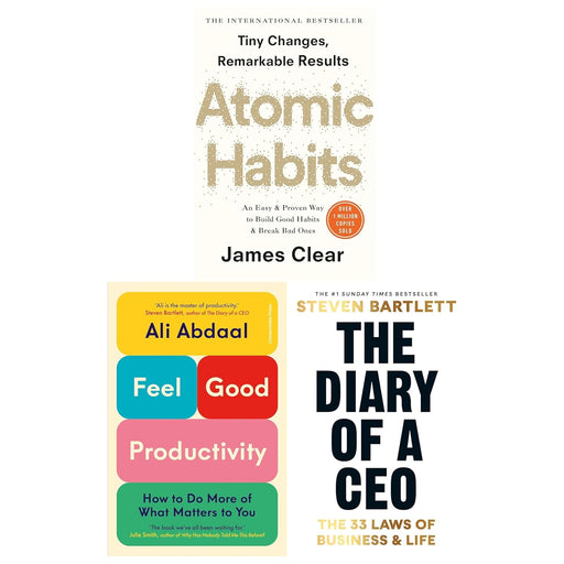 Feel Good Productivity, The Diary of a CEO and Atomic Habits 3 Books Collection Set - The Book Bundle