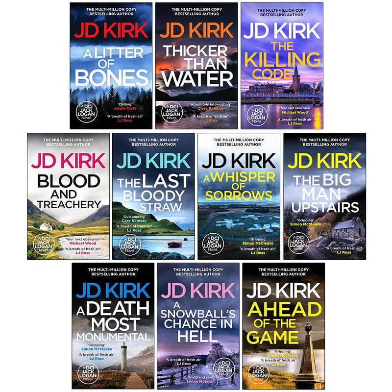 DCI Logan Crime Thrillers 10 Books Collection Set by JD Kirk - Fiction - Paperback