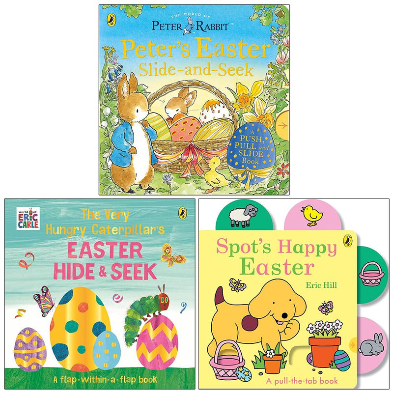 Easter Hide-and-Seek Collection 3 Books Set (The Peter Rabbit, The Very Hungry Caterpillar's Easter and Spot's Happy Easter) - The Book Bundle