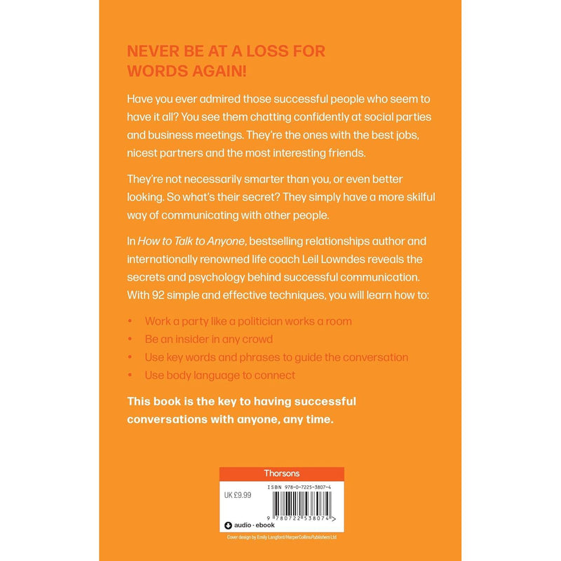 Paperback book titled "How to Talk to Anyone" by Leil Lowndes, featuring the cover design and title text.