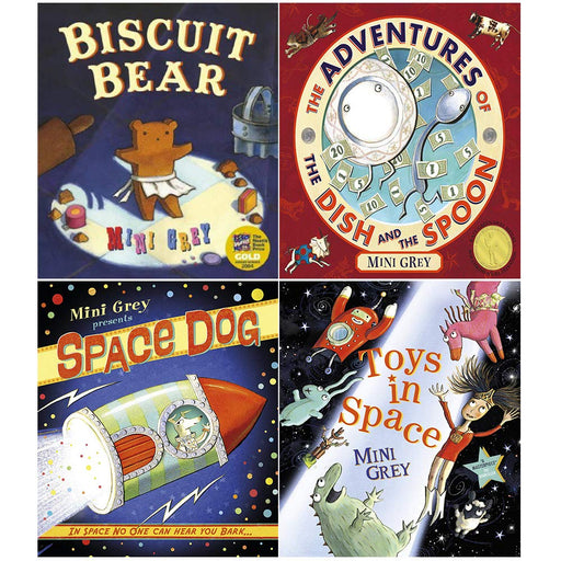 Biscuit bear, adventures of the dish and the spoon, space dog, toys in space collection 4 books set - The Book Bundle