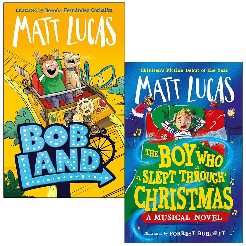 BobLand & The Boy Who Slept Through Christmas 2 Books Collection Set by Matt Lucas - Fiction - Mixed Format