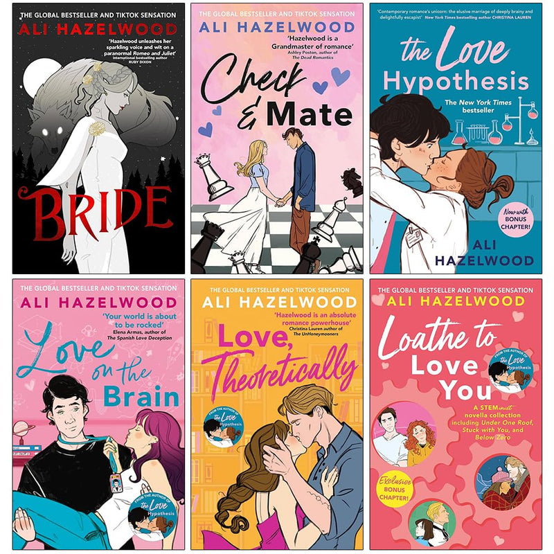 Ali Hazelwood Collection 6 Books Set (Bride, Check & Mate, The Love Hypothesis, Love on the Brain) - The Book Bundle