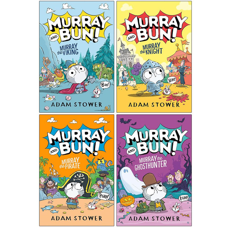 Murray and Bun Series 1-4 Books Collection Set by Adam Stower - Fiction - Paperback