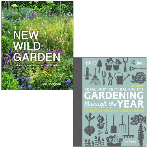 New Wild Garden, RHS Gardening Through the Year 2 Books Collection Set - The Book Bundle