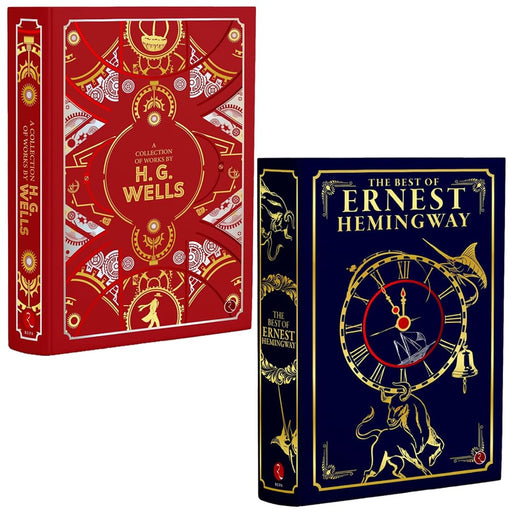 A Collection Of Works By H. G. Wells & The Best of Ernest Hemingwa 2 Books Collection Set - The Book Bundle