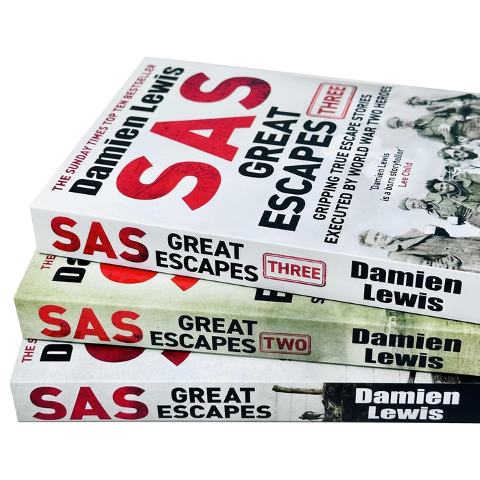 Damien Lewis Collection 3 Books Set (SAS Great Escapes, SAS Great Escapes Two and SAS Great Escapes Three) - The Book Bundle
