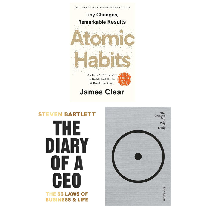 Atomic Habits, The Diary of a CEO [Hardcover] and The Creative Act [Hardcover] 3 Books Collection Set - The Book Bundle