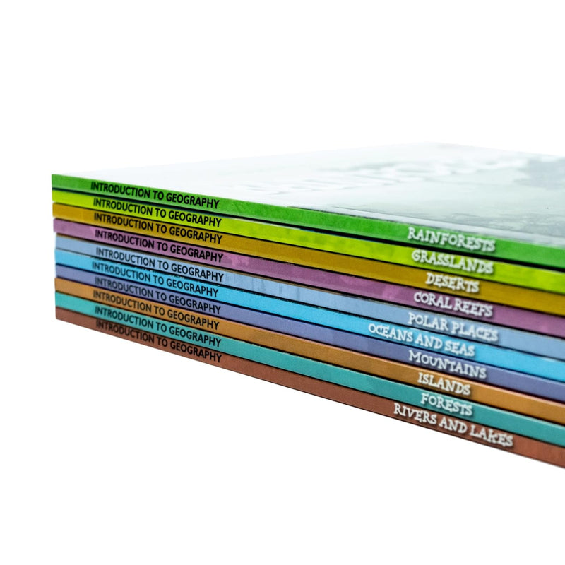 Childrens Introduction to Geography for Beginners 10 Book Collection Set - The Book Bundle