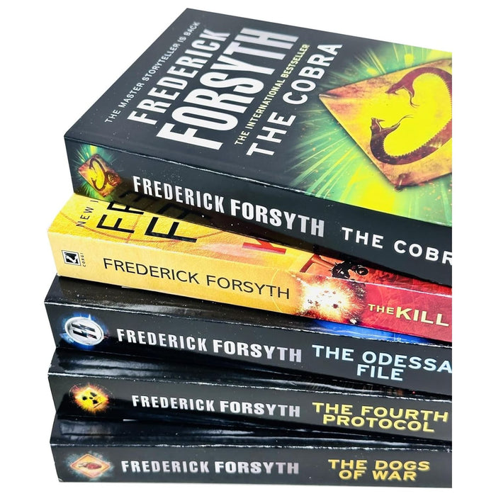 Frederick Forsyth 5 Books Collection Set (The Cobra, The Kill List, The Odessa File, The Fourth Protocol & The Dogs Of War) - The Book Bundle