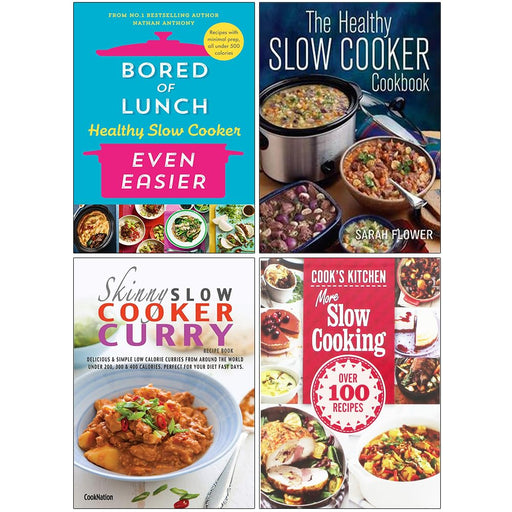 Bored of Lunch Healthy [Hardcover], The Healthy Slow Cooker , The Skinny Slow Cooker  & More Slow Cooking 4 Books Collection Set - The Book Bundle
