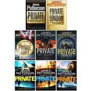 Arrow book set featuring James Patterson Private Series 1-8, including Private and Private London crime novels.