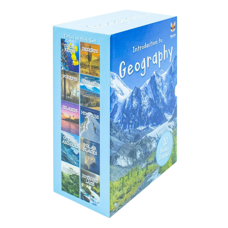 Childrens Introduction To Geography For Beginners 10 Hardback Book Collection Set (Coral Reefs, Deserts, Forests, Grasslands) - The Book Bundle