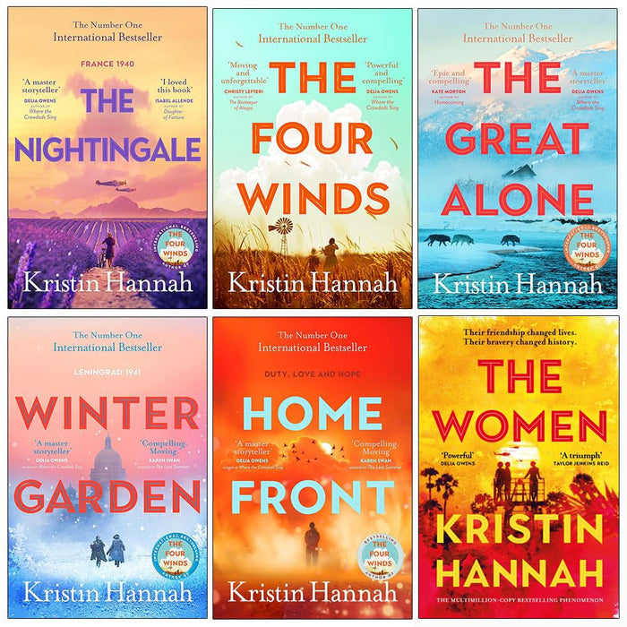 Kristin Hannah 6 Books Collection Set (The Nightingale, The Four Winds, The Great Alone, Winter Garden, Home Front & The Women) - The Book Bundle