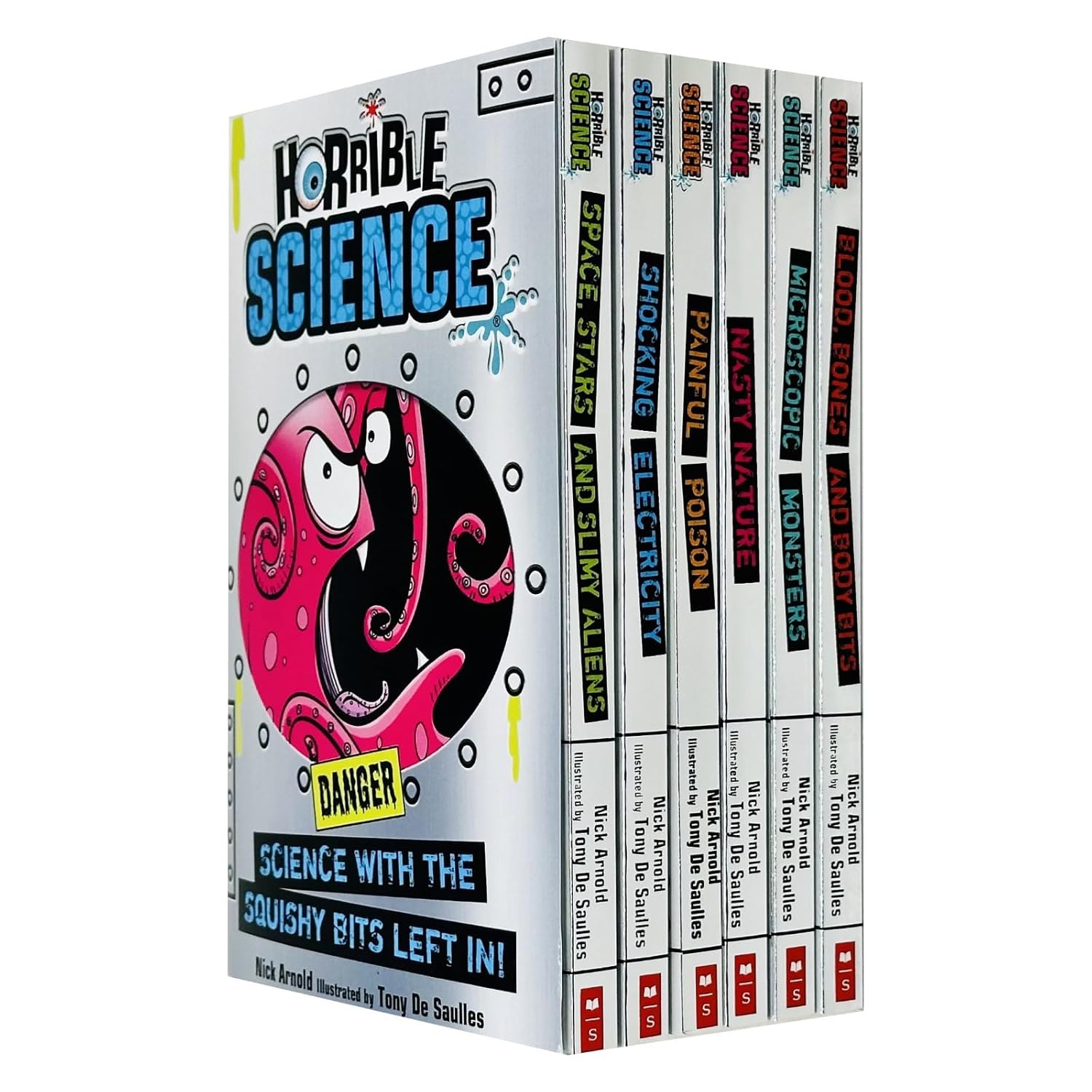 Horrible Science 6 Books Collection Set By Nick Arnold (Blood
