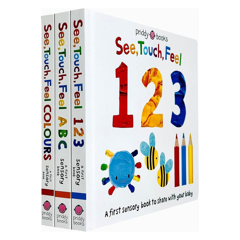 See, Touch, Feel a First Sensory Book Collection 3 Books Set(See, Touch, Feel 123,See, Touch, Feel ABC & See, Touch, Feel Colours) - The Book Bundle
