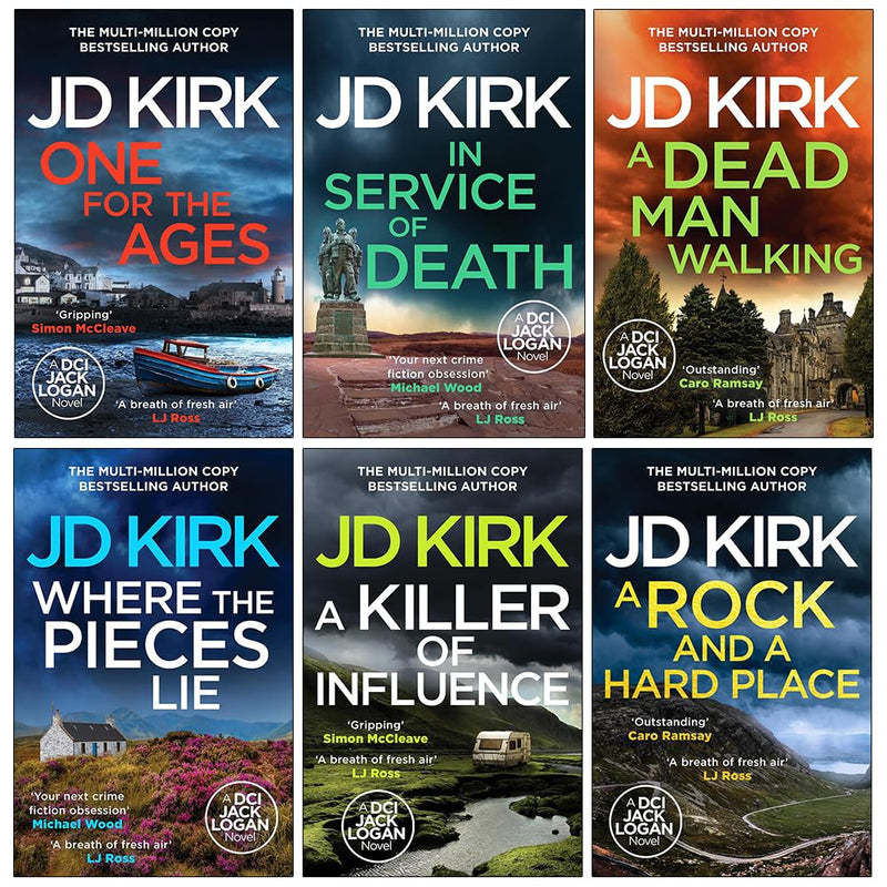 DCI Logan Crime Thrillers Series 16-21 Collection 6 Books Set by JD Kirk (One For the Ages, In Service of Death, Dead Man Walking)
