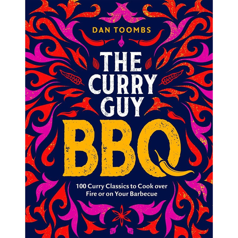 Set of four hardback BBQ cookbooks by Jamie Oliver, Dan Toombs, Andy Husbands, and Chris Hart featuring grilling recipes and techniques.