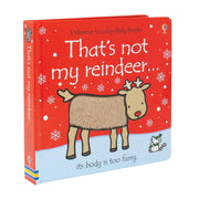 Cover image of "That's not my reindeer…" by Fiona Watt, a children's Christmas and winter board book published by Usborne Publishing.