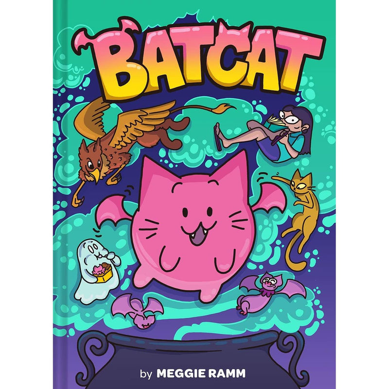 Batcat 3-book graphic novel collection by Meggie Ramm, hardcover set featuring colorful illustrated covers and dynamic characters.