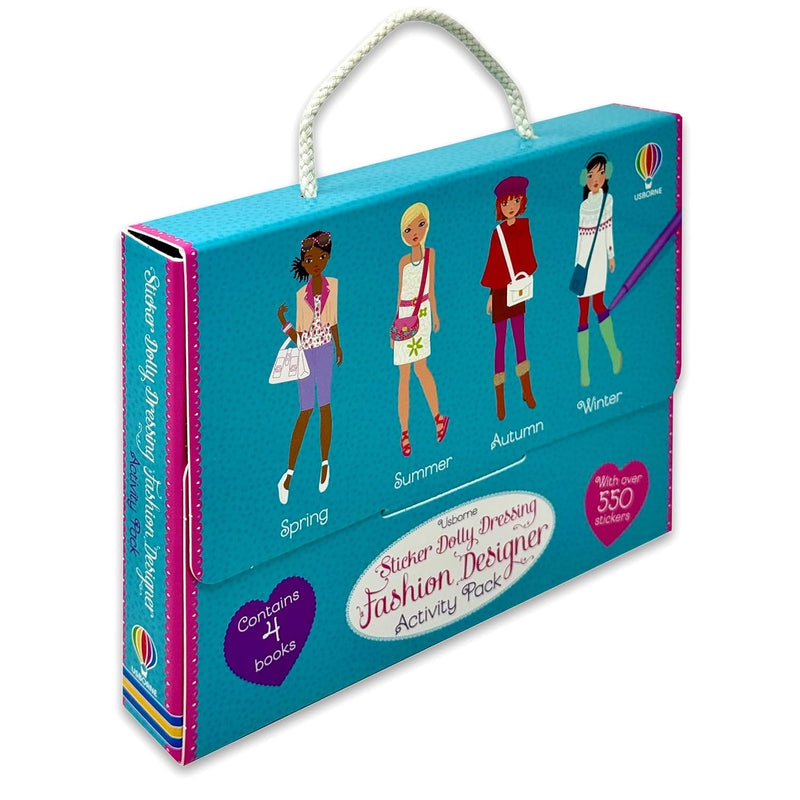 Usborne Sticker Dolly Dressing Fashion 4 Book Activity Pack By Usborne - Ages 5-7 - Paperback