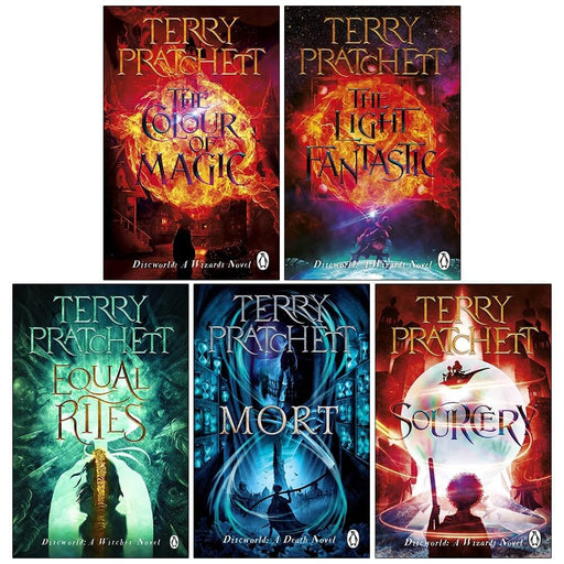(New Cover) Terry pratchett Discworld novels Series 1 :5 books collection set - The Book Bundle