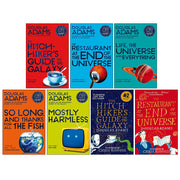 Hitchhiker's Guide to the Galaxy Series 7 Books Collection Set By Douglas Adams (The Hitchhiker's Guide to the Galaxy,Restaurant at the End of the Universe, Life the Universe and Everything and More) - The Book Bundle