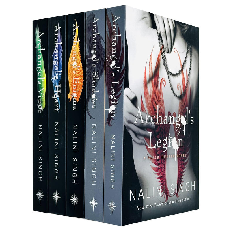 Guild Hunter Series 6-10: 5 Books Collection Set By Nalini Singh (Archangel's Legion, Archangel's Shadows, Archangel's Enigma, Archangel's Heart and Archangel's Viper) - The Book Bundle
