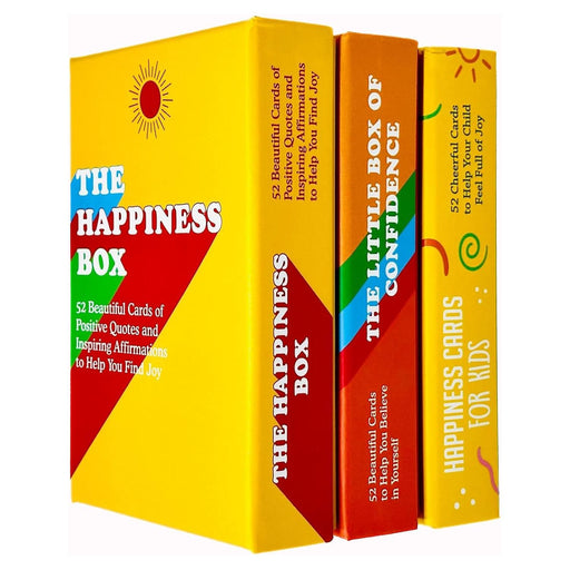 The Happiness Box, The Little Box of Confidence & Happiness Cards for Kids By Summersdale Publishers 3 Books Collection Set - The Book Bundle