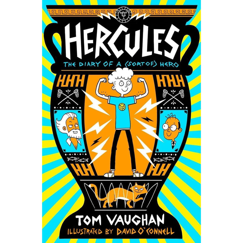 Set of four Hercules Series paperback books by Tom Vaughan for ages 9-12, featuring colorful covers and fictional adventure stories.