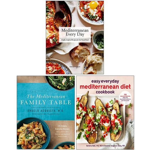 Mediterranean Every Day [Hardcover], The Mediterranean Family Table [Hardcover] & Easy Everyday Mediterranean Diet Cookbook 3 Books Collection Set - The Book Bundle