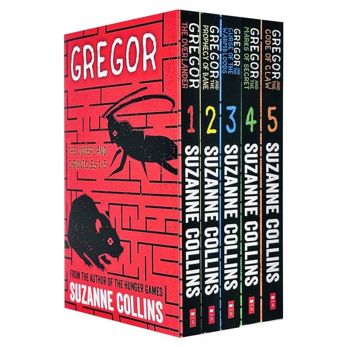 Gregor The Underland Chronicles Series 1-5 Books Collection Set By Suzanne Collins (The Marks of Secrets, Gregor the Overlander, The Prophecy of Bane) - The Book Bundle
