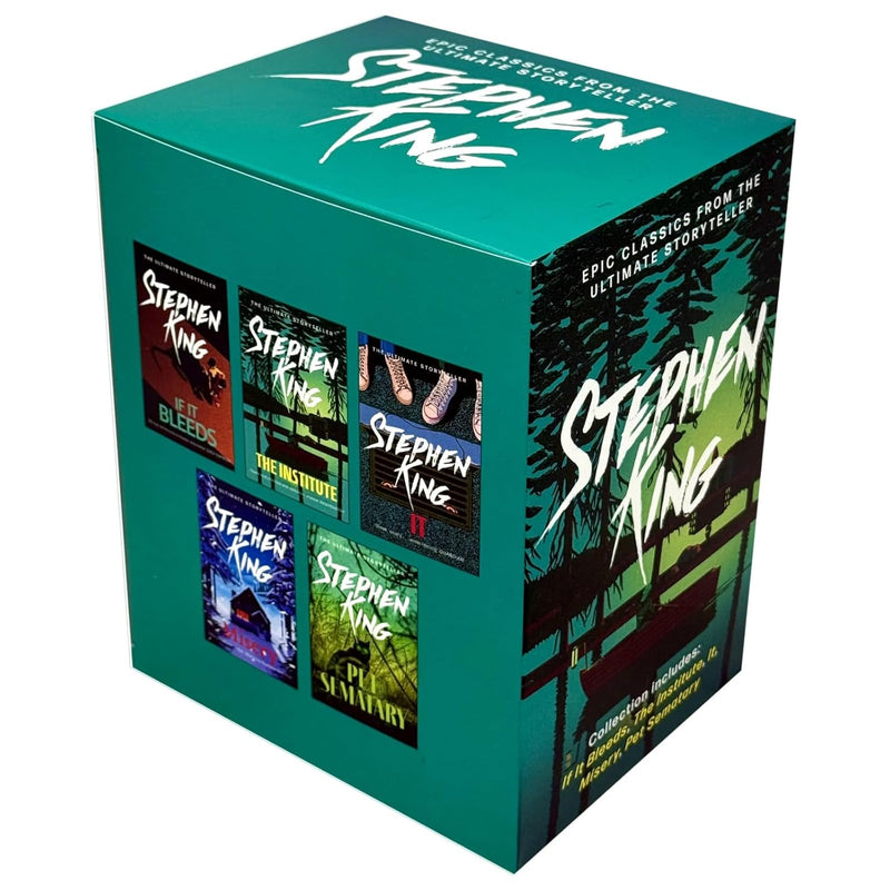 Stephen King Classic Collection Hodder Paperbacks with five fiction books in a box set display.