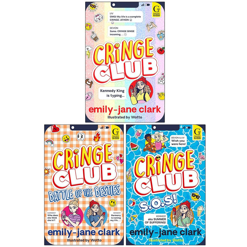Cringe Club Series 3 Books Collection Set by Emily-Jane Clark - Fiction - Paperback