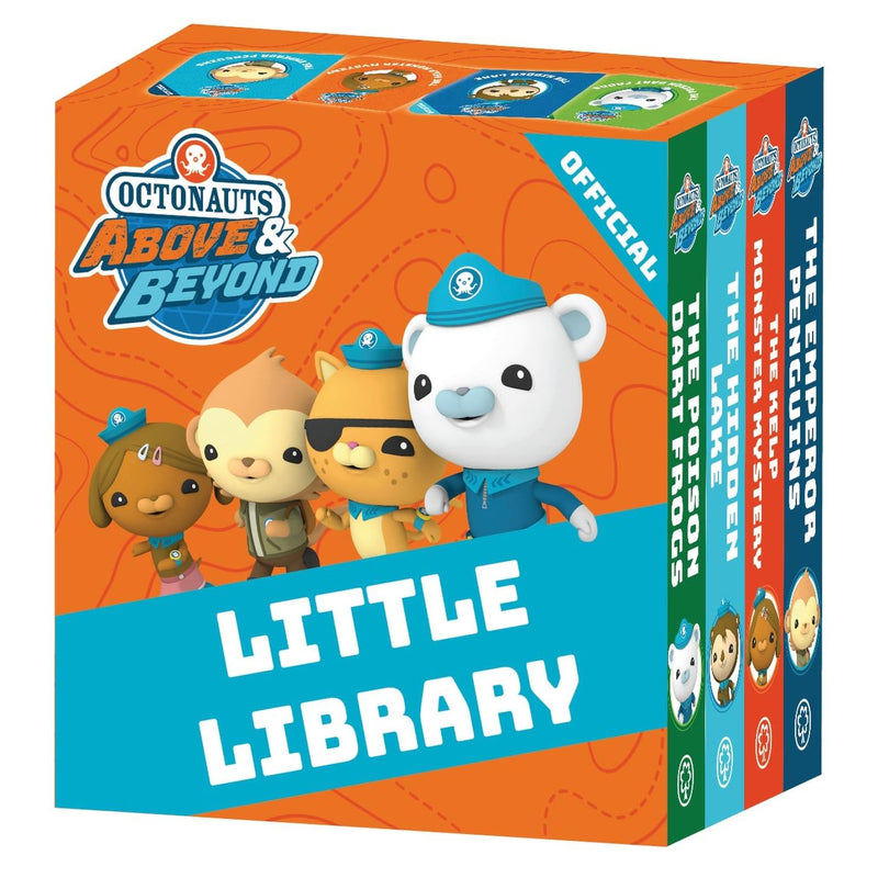 Official Octonauts Octonauts Above & Beyond Little Library 4-book collection box set by Orchard Books, featuring colorful book covers.