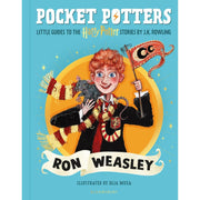 Set of four Harry Potter books by J.K. Rowling, published by Bloomsbury, featuring colorful covers from the Pocket Potters collection.